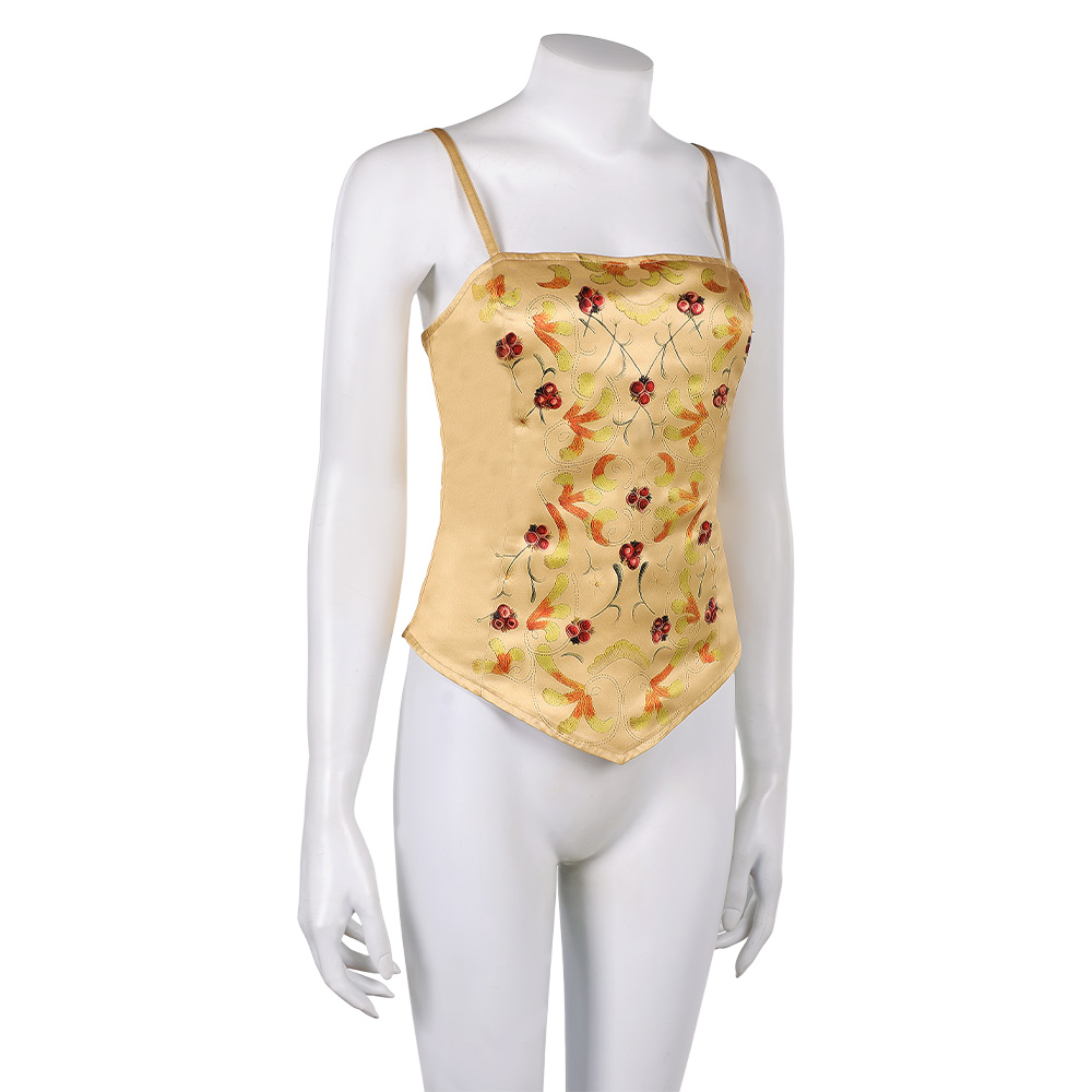 Padme Amidala Yellow Belted Top Halloween Carnival Cosplay Costume