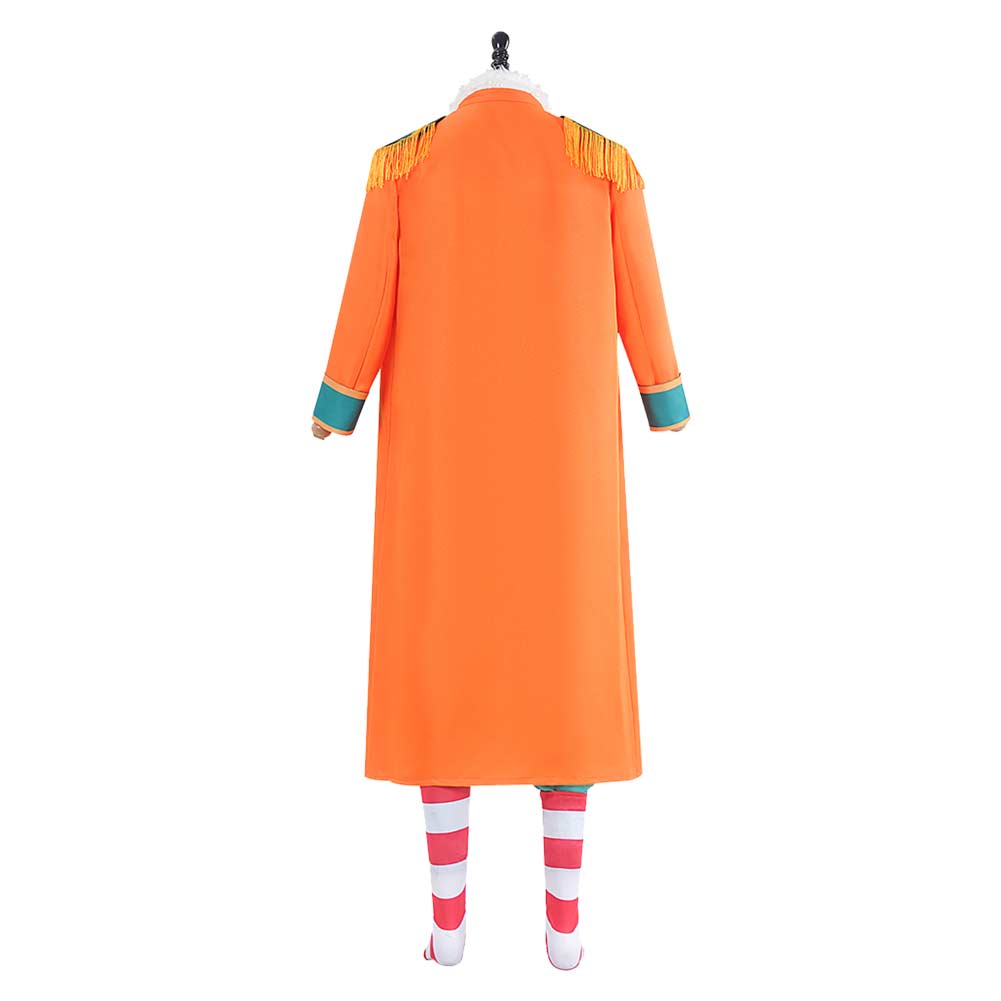 One Piece Buggy Orange Coat Outfits Halloween Carnival Cosplay Costume