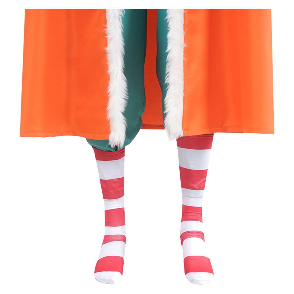 One Piece Buggy Orange Coat Outfits Halloween Carnival Cosplay Costume