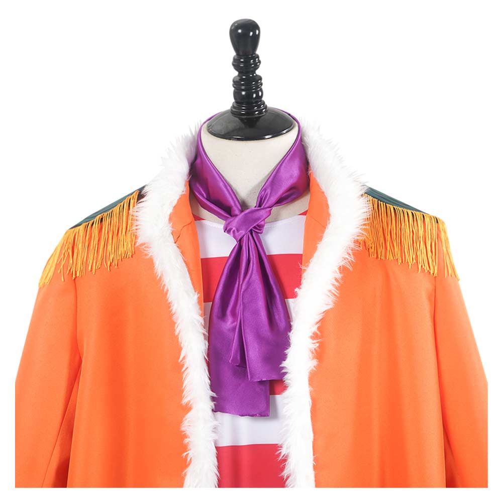 One Piece Buggy Orange Coat Outfits Halloween Carnival Cosplay Costume