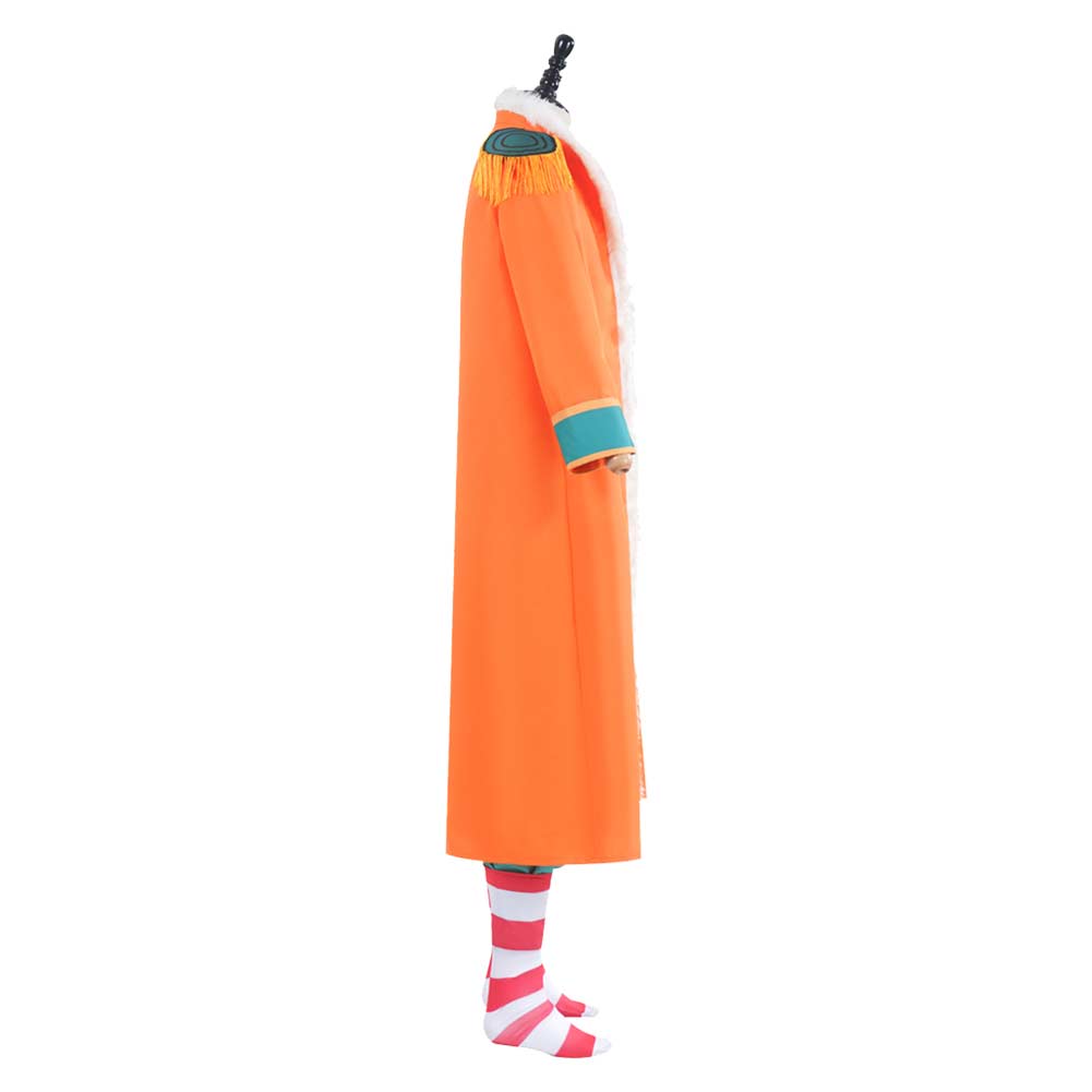 One Piece Buggy Orange Coat Outfits Halloween Carnival Cosplay Costume