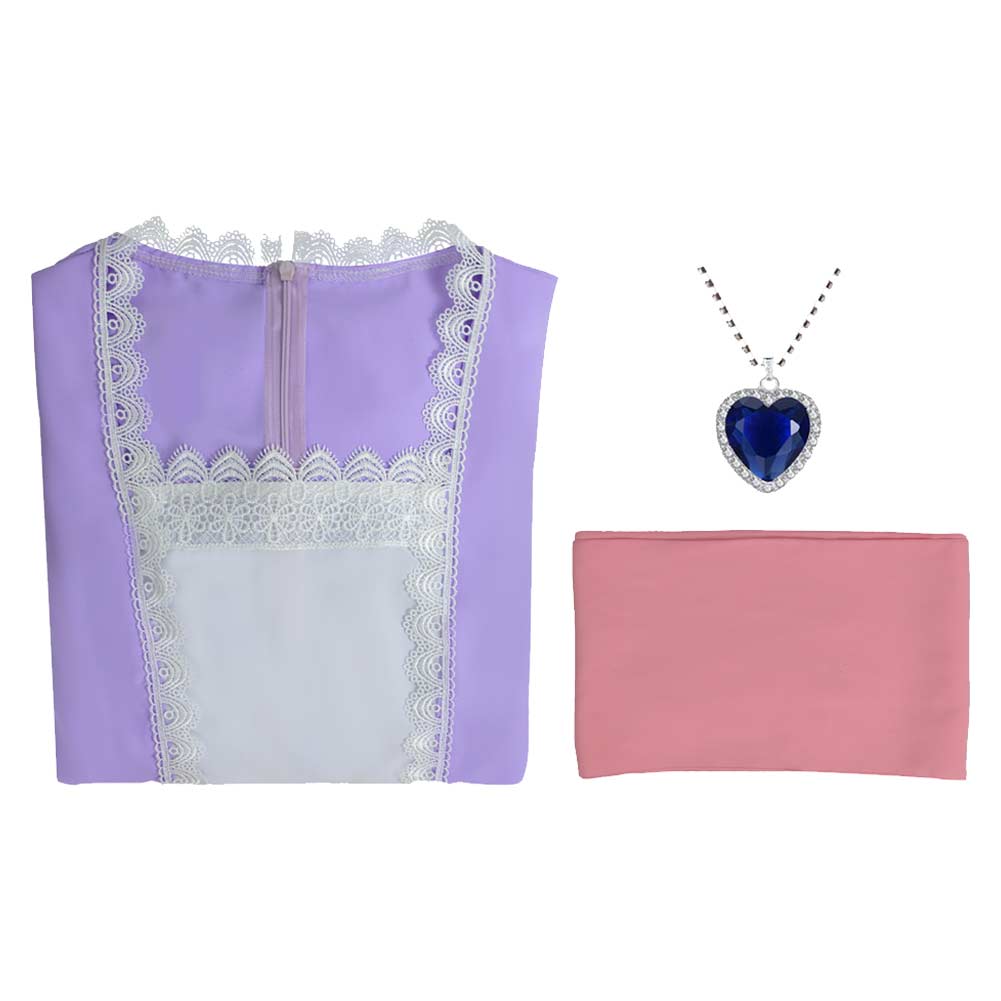 Titanic Rose Purple Dress Outfits Halloween Carnival Cosplay Costume