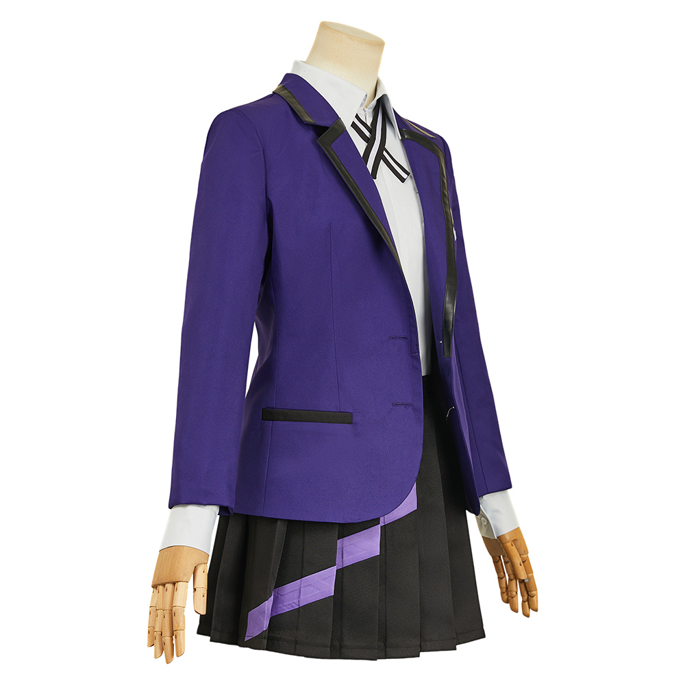 Mobile Suit Gundam (2025) Nyaan Women Purple School Uniform Skirt Outfits Halloween Cosplay Costume