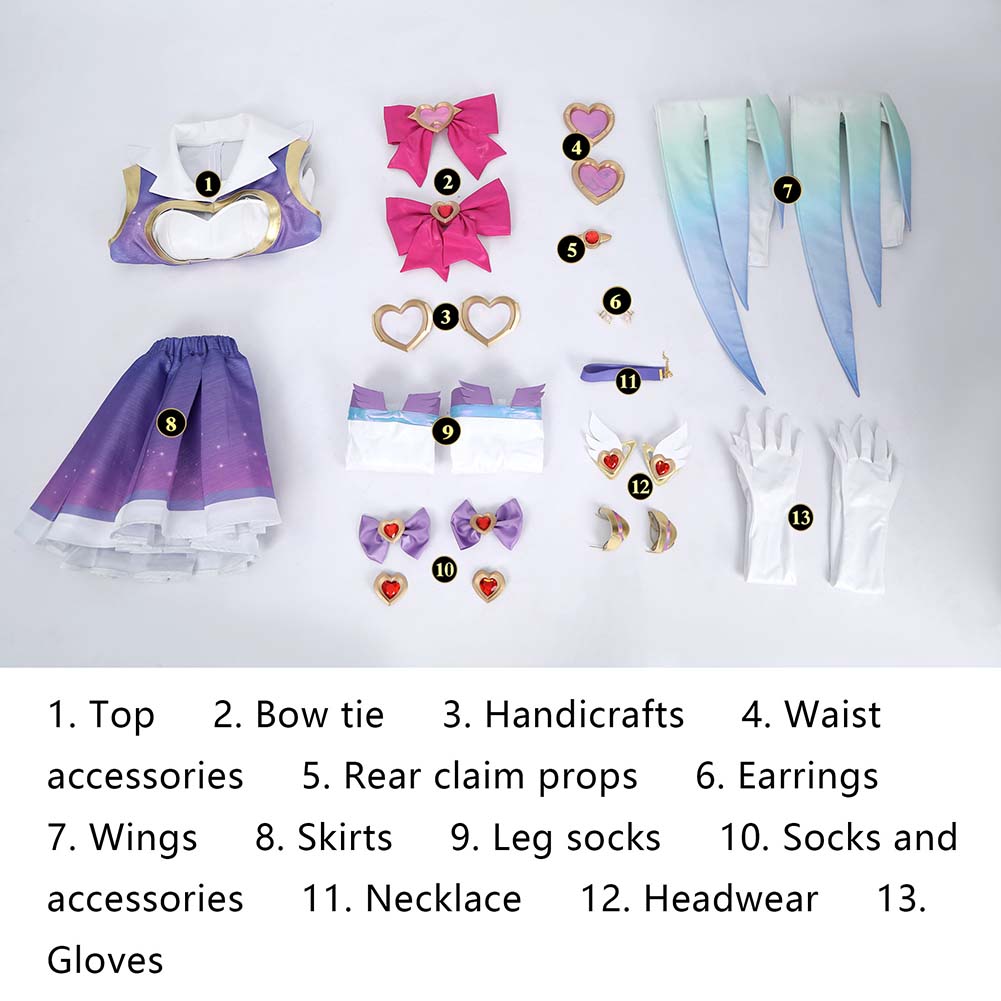 Overwatch Magic Girl Kiriko Purple Dress Outfits Halloween Carnival Cosplay Costume