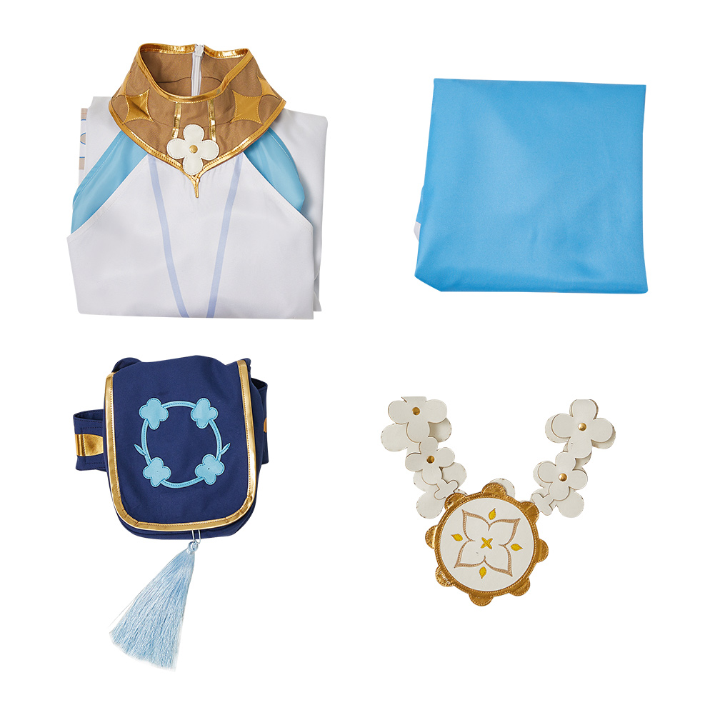 Genshin Impact Lumine Knight of Flowers Outfits Halloween Carnival Cosplay Costume