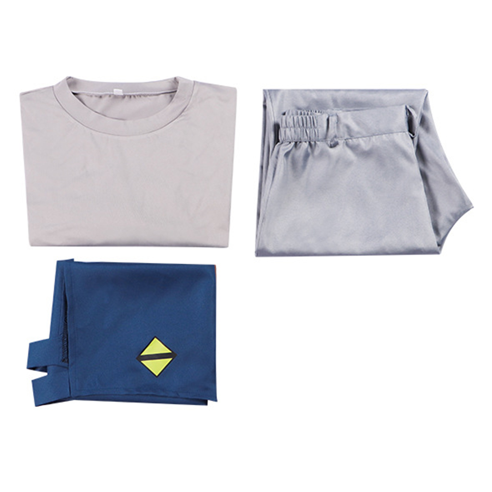 Nyaight of the Living Cat Jiu Naqi Men Top Pants Apon Set Halloween Carnival Party Cosplay Costume