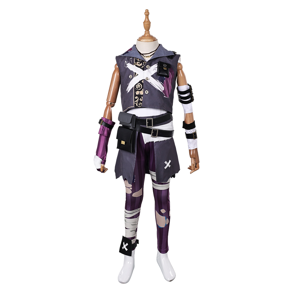 Arcane: League of Legends Isha Kids Children Graffiti Outfits Halloween Carnival Cosplay Costume