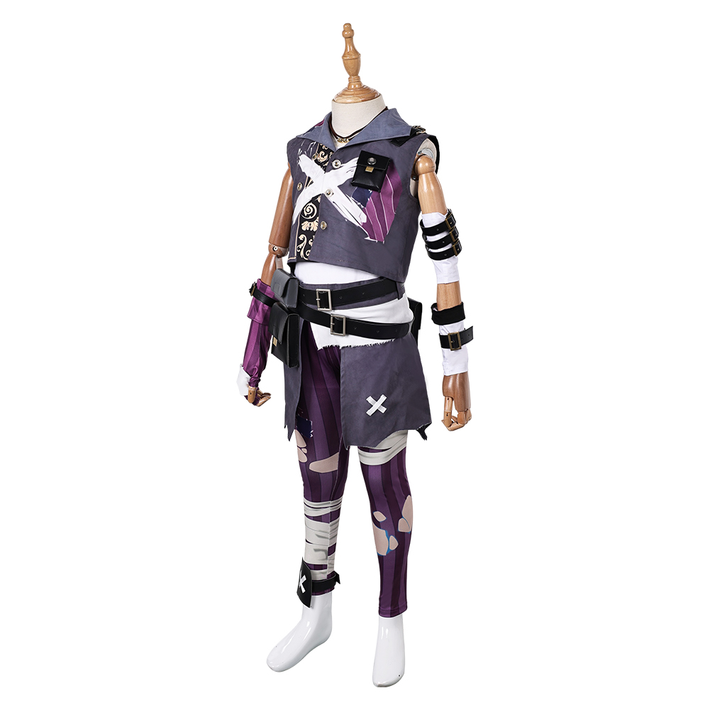 Arcane: League of Legends Isha Kids Children Graffiti Outfits Halloween Carnival Cosplay Costume