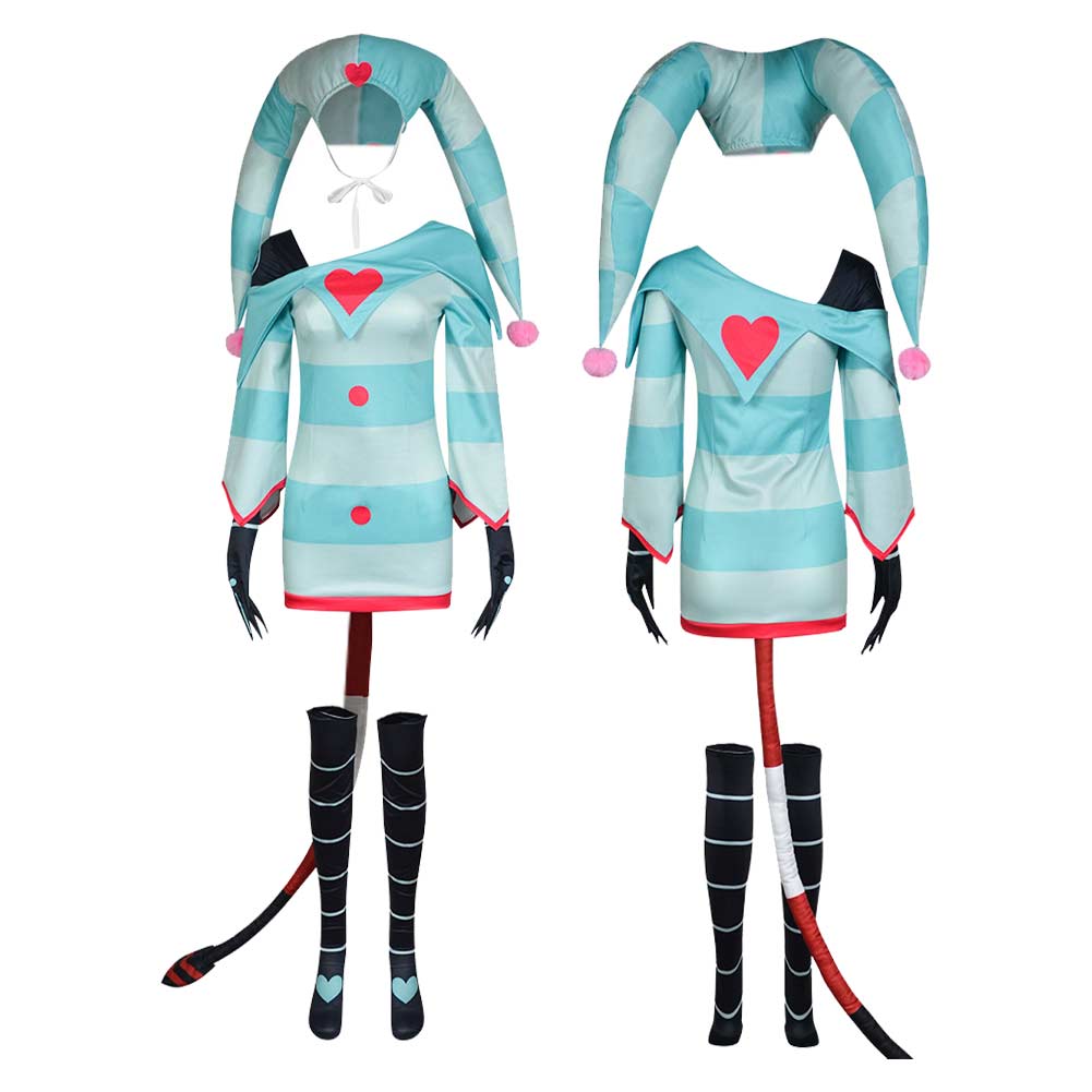 Helluva Boss Fizzarolli Green Outfits Fullset Halloween Carnival Cosplay Costume