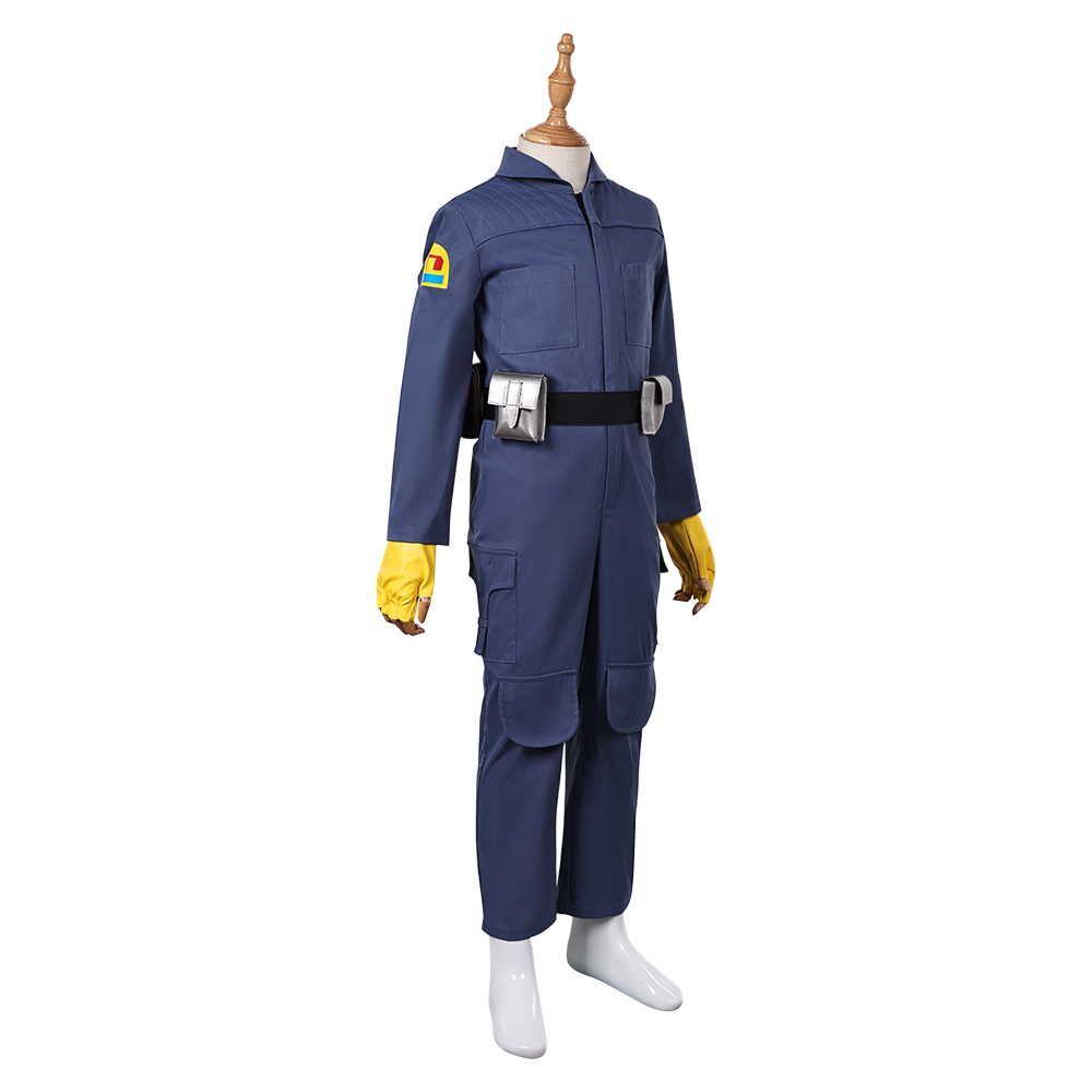 Skeleton Crew (2024) KB Kids Children Blue Jumpsuit Halloween Carnival Cosplay Costume