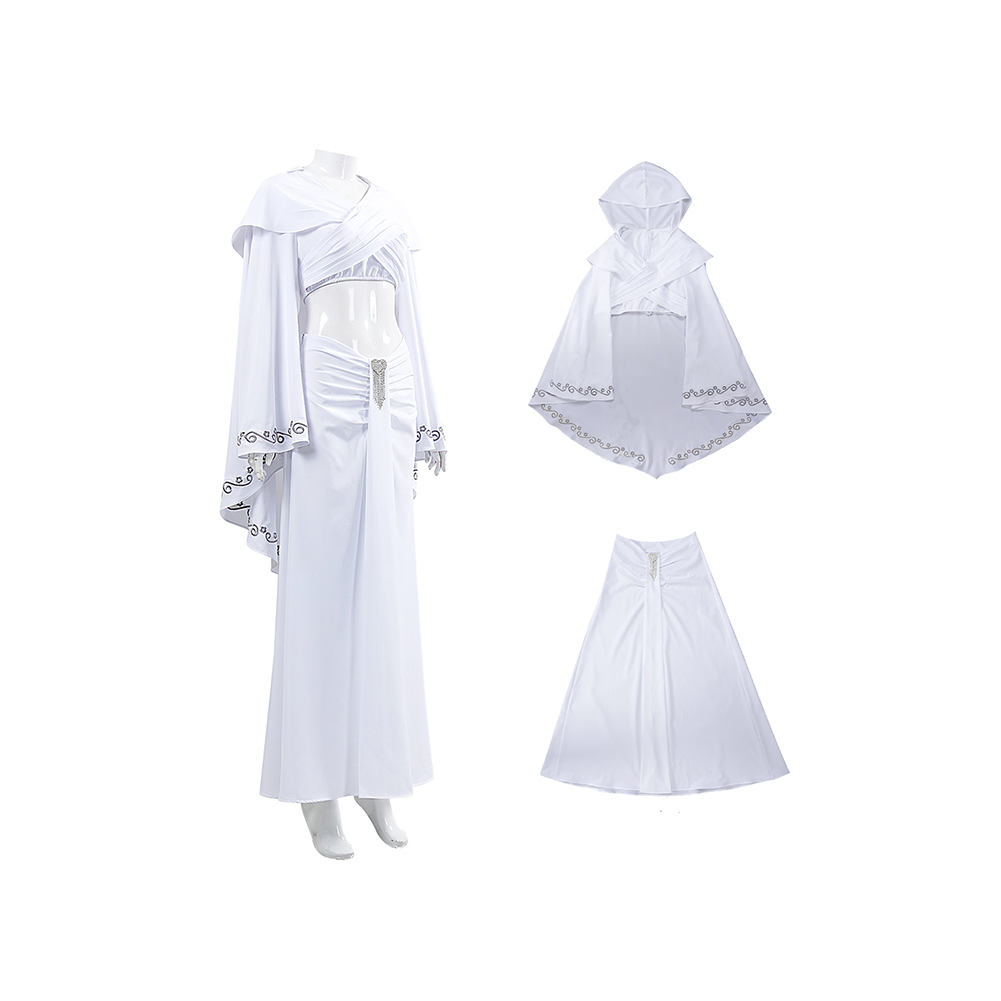 SW Padmé Amidala White Dress Outfits Halloween Carnival Cosplay Costume