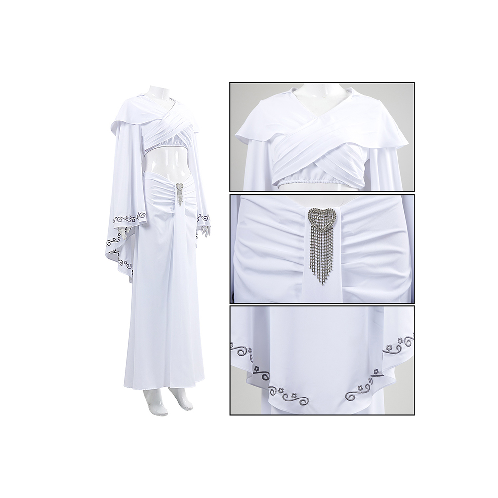 SW Padmé Amidala White Dress Outfits Halloween Carnival Cosplay Costume