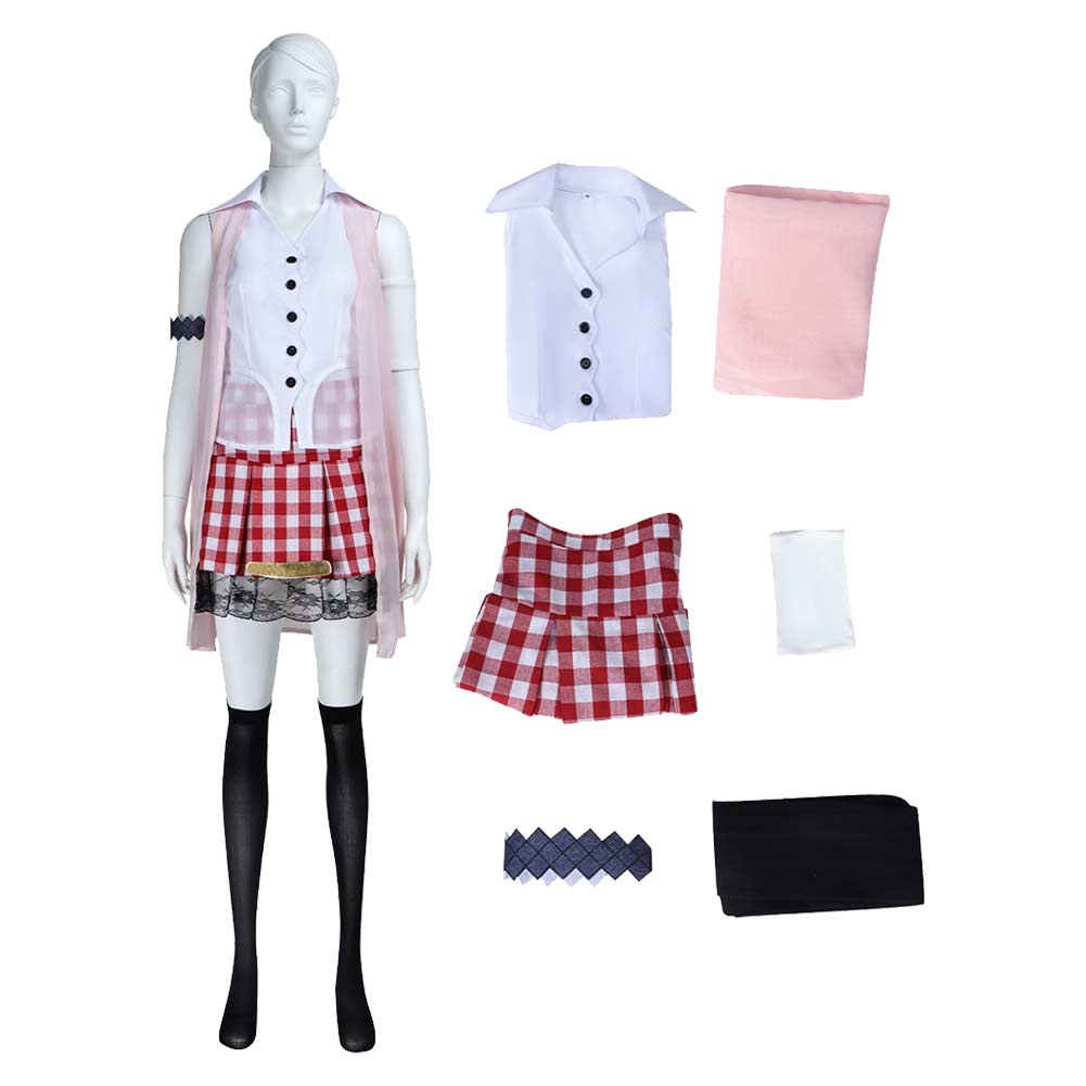 Final Fantasy Lightning Éclair Farron Pink Uniform Outfit Halloween Carnival Cosplay Costume