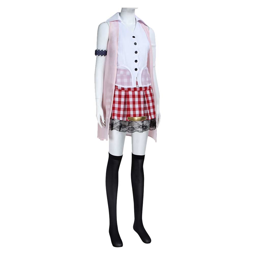 Final Fantasy Lightning Éclair Farron Pink Uniform Outfit Halloween Carnival Cosplay Costume