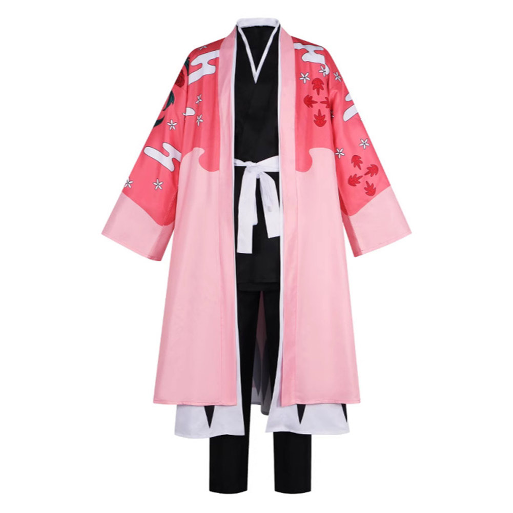 Bleach Kyoraku Shunsui Pink Kimono Outfits Halloween Carnival Cosplay Costume