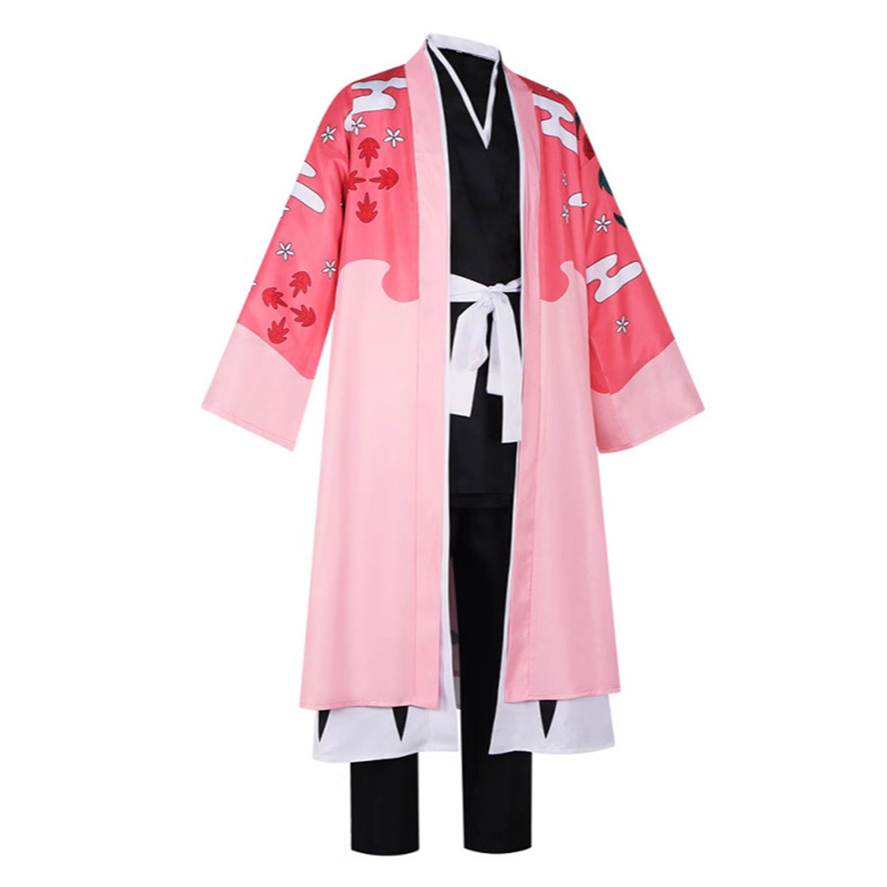 Bleach Kyoraku Shunsui Pink Kimono Outfits Halloween Carnival Cosplay Costume