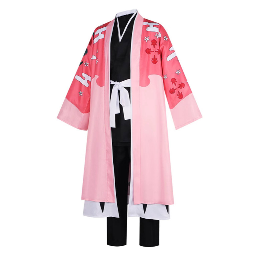 Bleach Kyoraku Shunsui Pink Kimono Outfits Halloween Carnival Cosplay Costume
