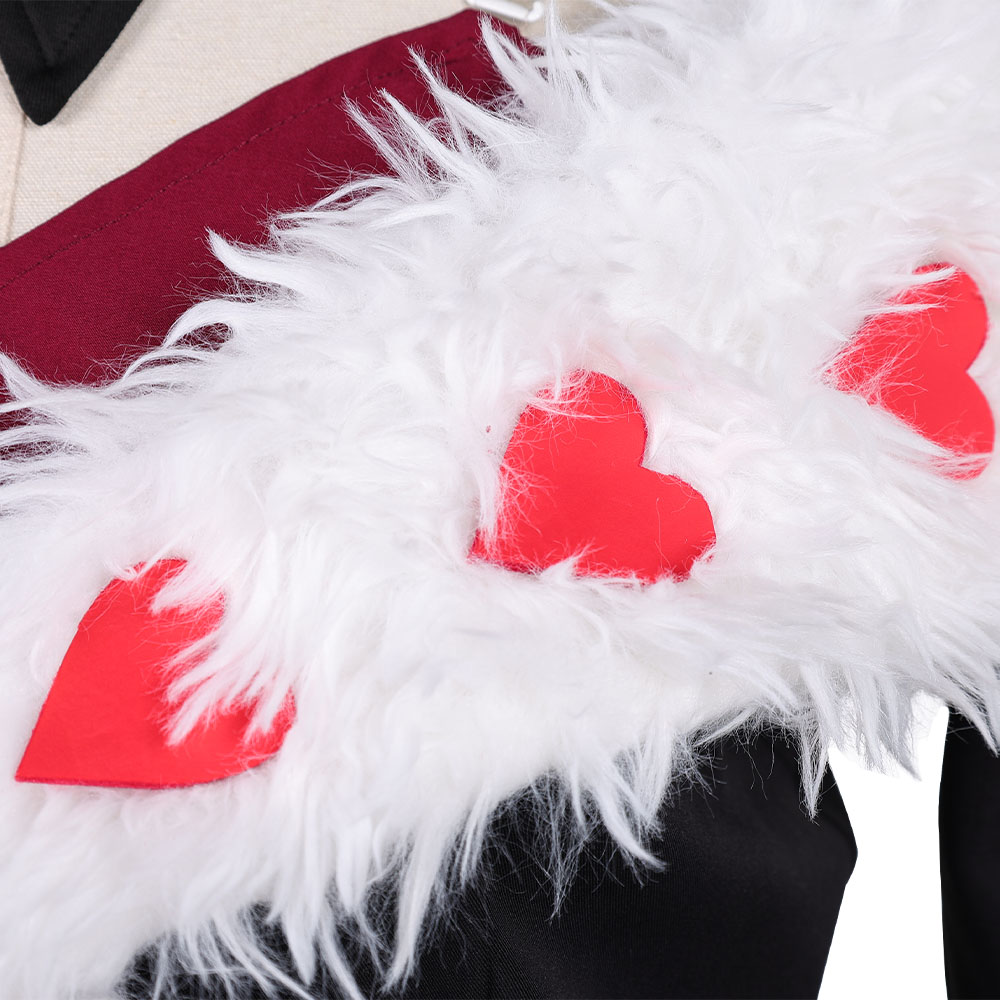 Hazbin Hotel Season 2 Velvette Black Fur Collar Dress Halloween Carnival Party Cosplay Costume