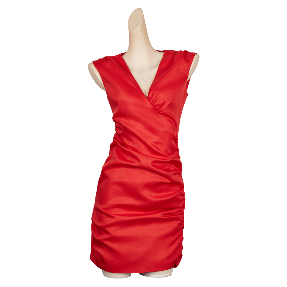 The Substance (2024) Elizabeth Red Dress Outfits Halloween Carnival Cosplay Costume