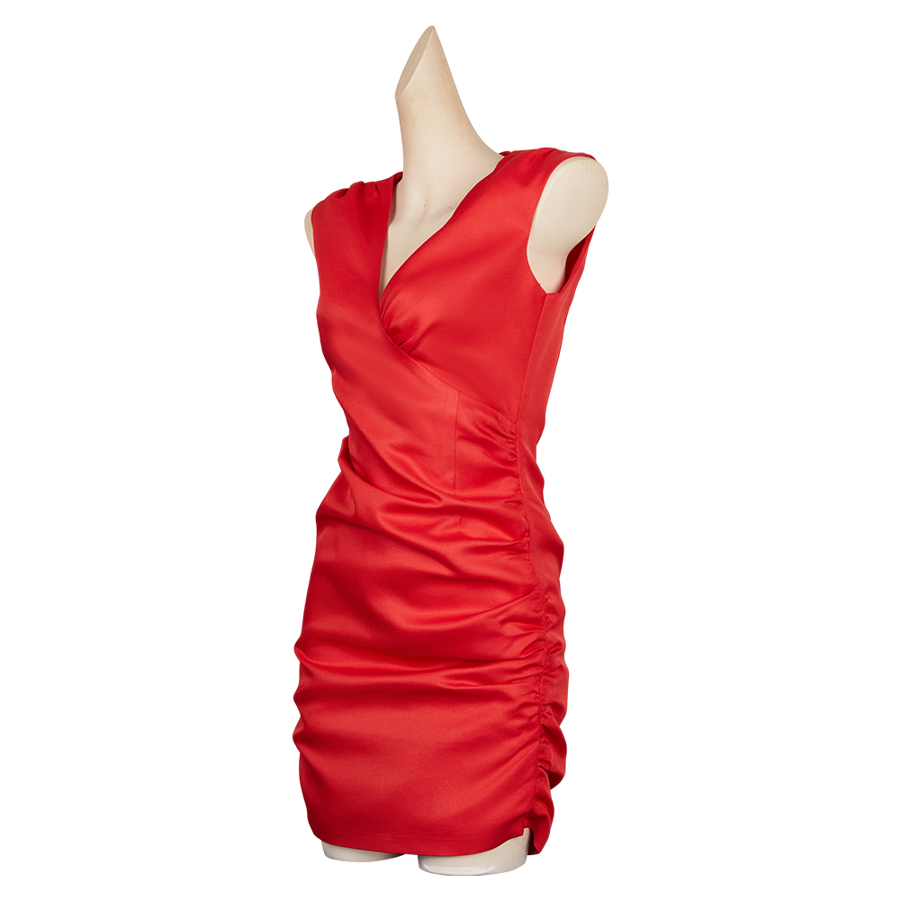 The Substance (2024) Elizabeth Red Dress Outfits Halloween Carnival Cosplay Costume