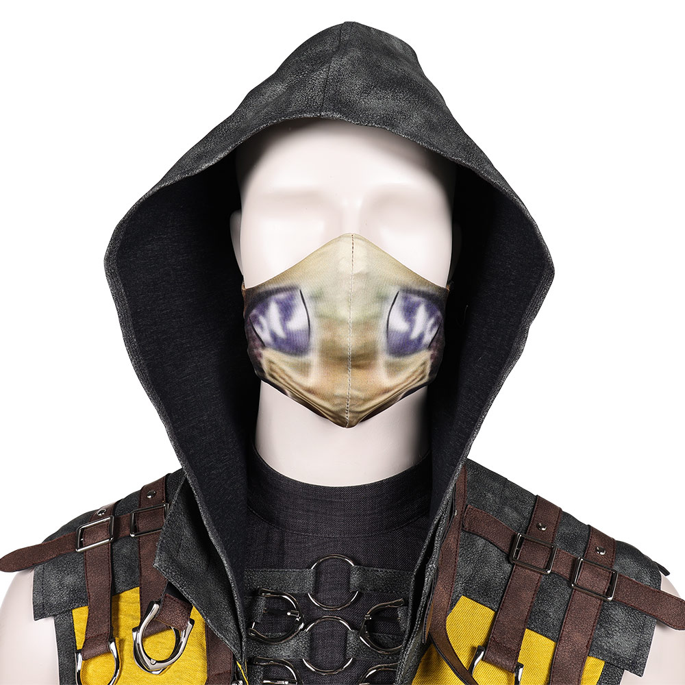 Mortal Kombat 10 Scorpion Fullset Outfits Halloween Carnival Party Cosplay Costume