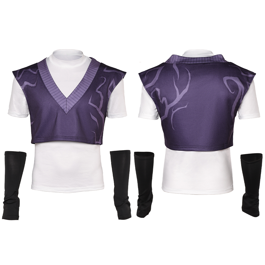 Kpop Demon Hunters Mystery Demonic Pattern Purple Top Halloween Carnival Party Cosplay Costume