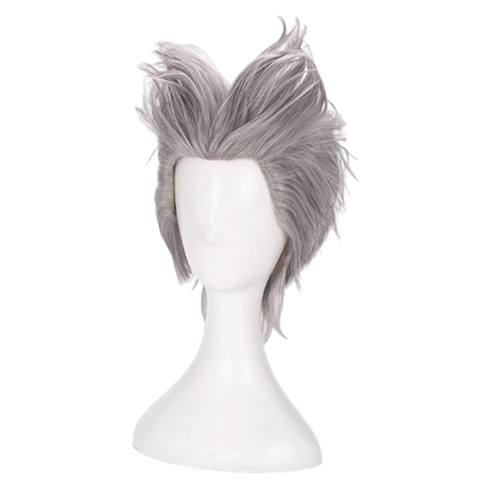 One Punch Man Garou Sliver Wig Heat Resistant Synthetic Hair Halloween Party Cosplay Accessories
