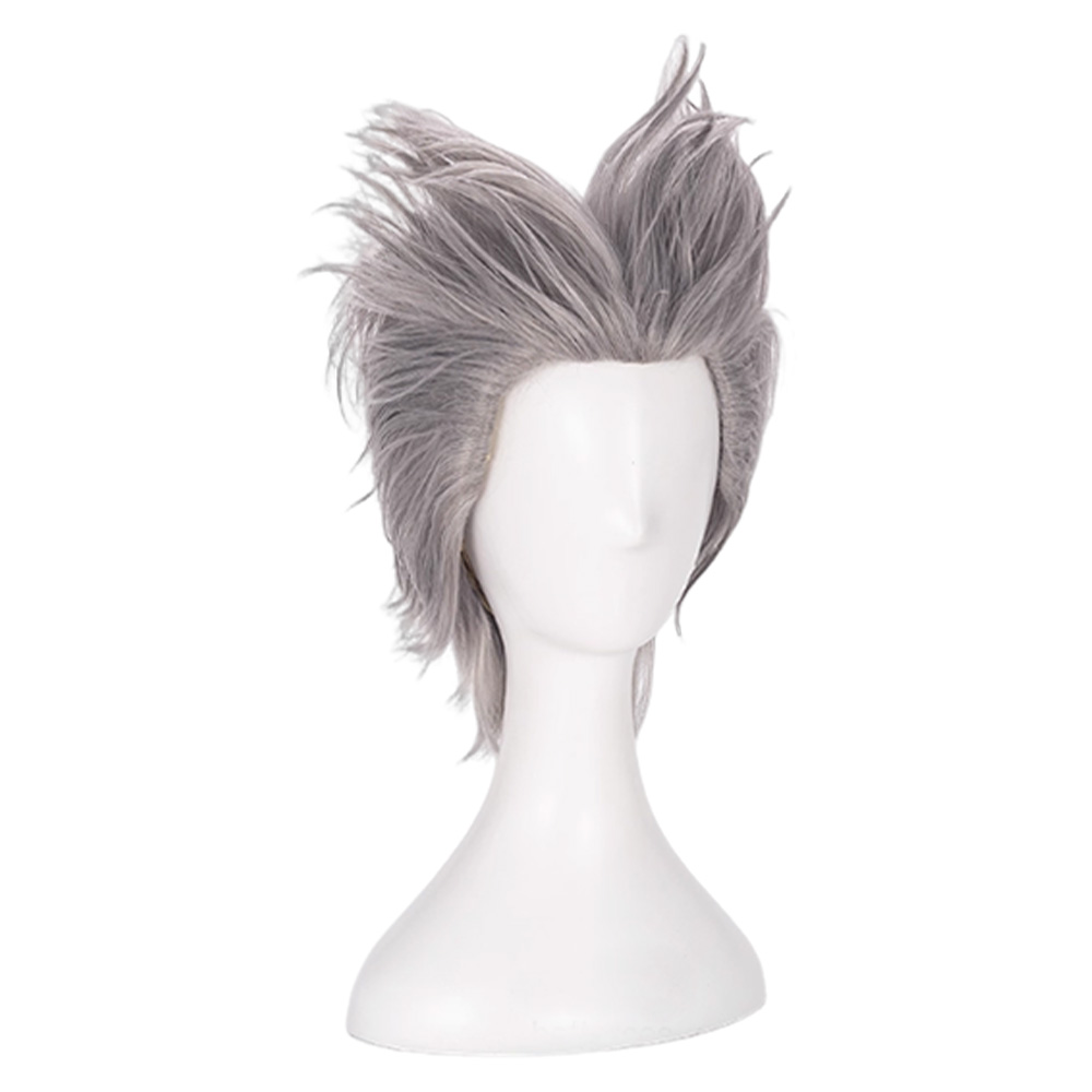 One Punch Man Garou Sliver Wig Heat Resistant Synthetic Hair Halloween Party Cosplay Accessories