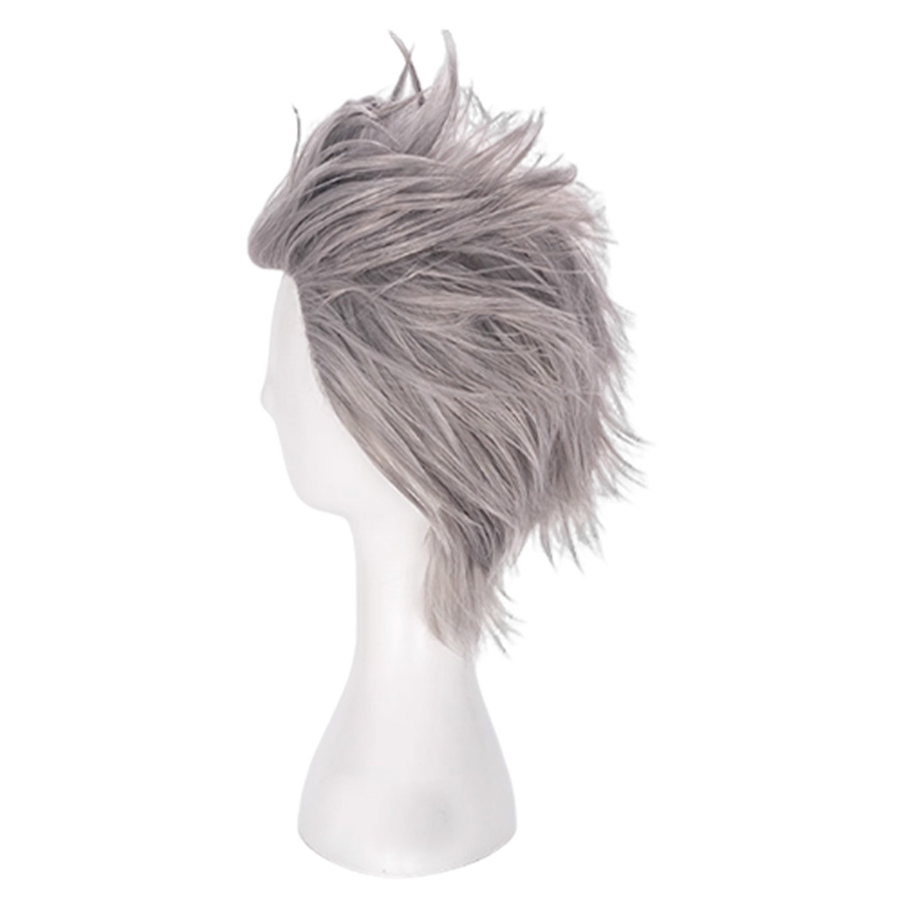 One Punch Man Garou Sliver Wig Heat Resistant Synthetic Hair Halloween Party Cosplay Accessories
