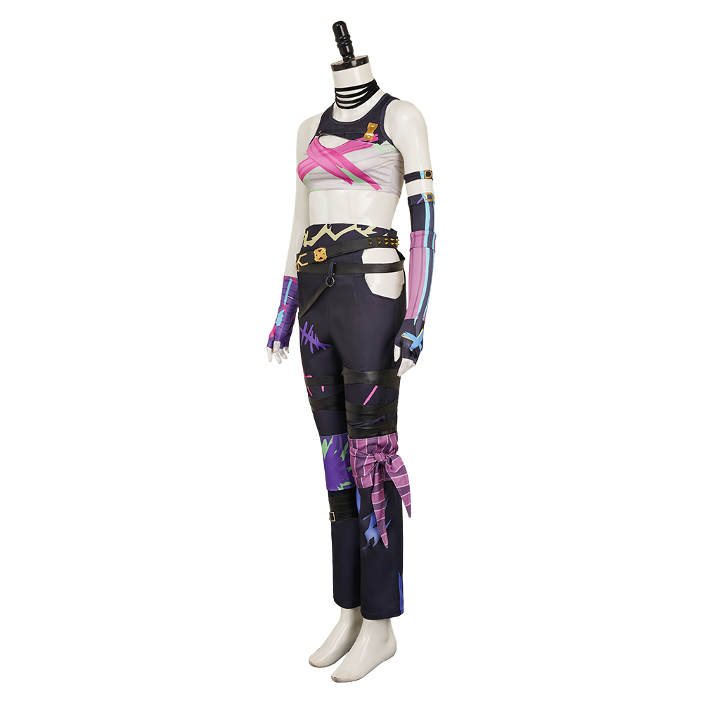 Arcane Season 2 Jinx Top Pants With no Hat Outfits Halloween Carnival Cosplay Costume