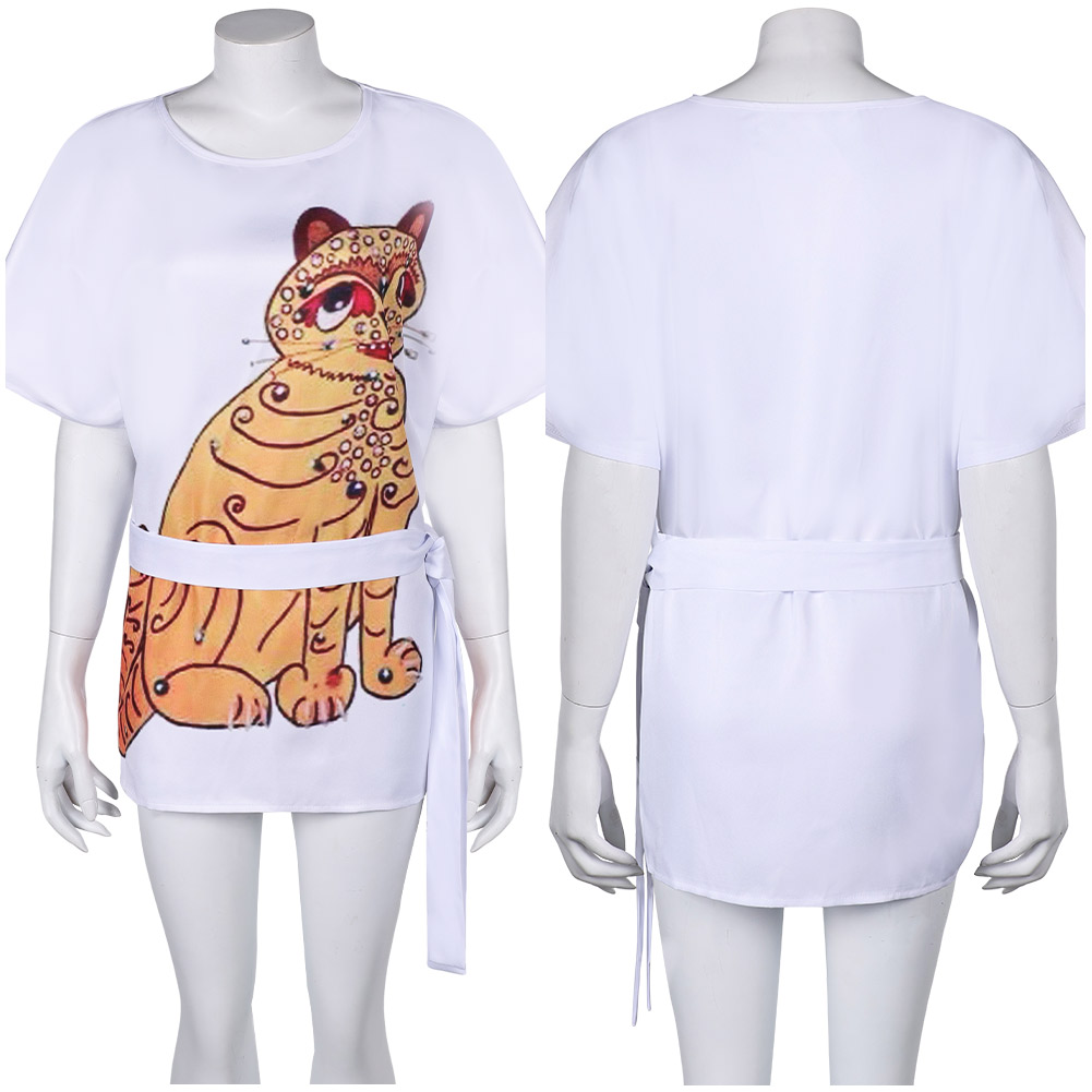 ABBA Anni-Frid Synni Lyngstad Retro Disco 70S Style Vintage Yellow Printed Dress Outfits Halloween Carnival Suit Cosplay Costume