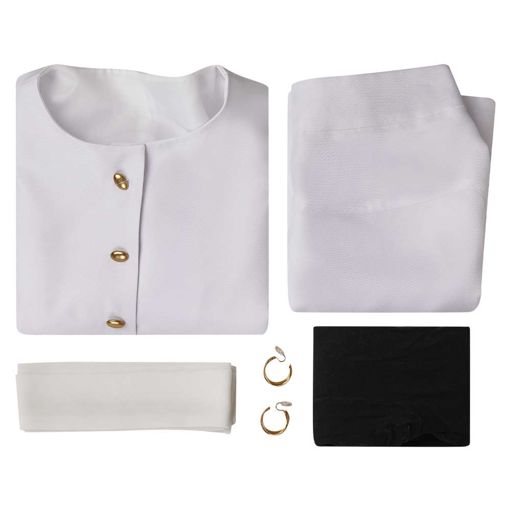 The Penguin (2024) Sofia Falcone Women White Uniform Outfits Halloween Carnival Cosplay Costume