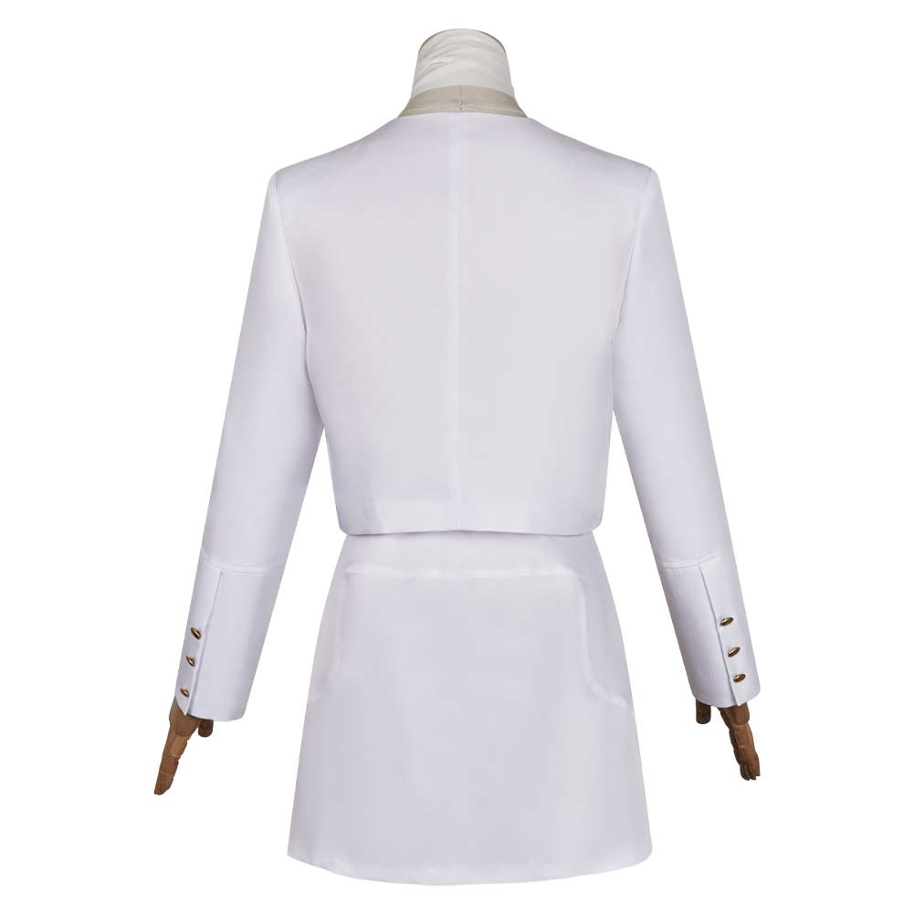 The Penguin (2024) Sofia Falcone Women White Uniform Outfits Halloween Carnival Cosplay Costume