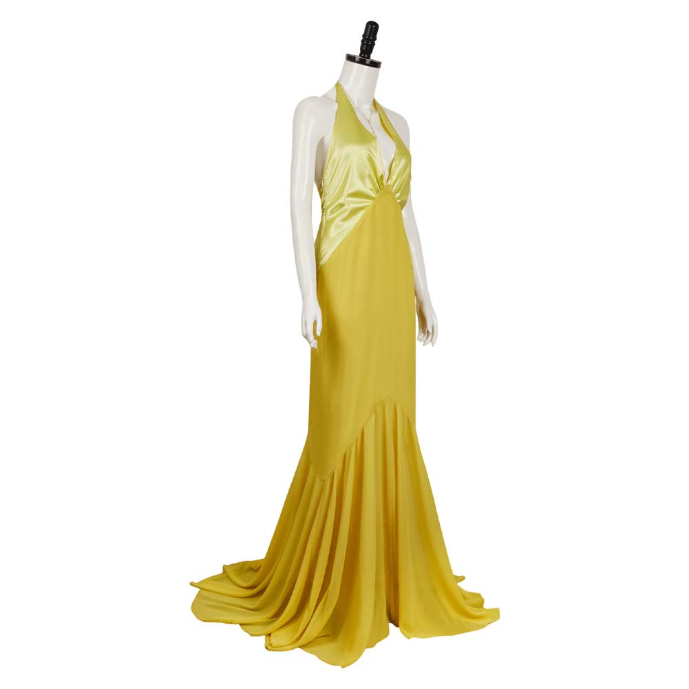 The Penguin (2024) Sofia Falcone Women Yellow Gown Outfits Halloween Carnival Cosplay Costume