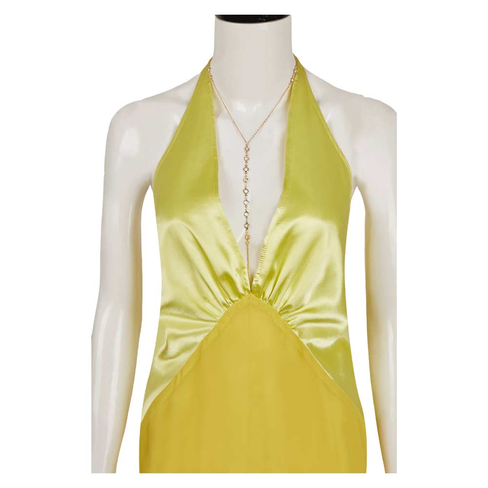 The Penguin (2024) Sofia Falcone Women Yellow Gown Outfits Halloween Carnival Cosplay Costume