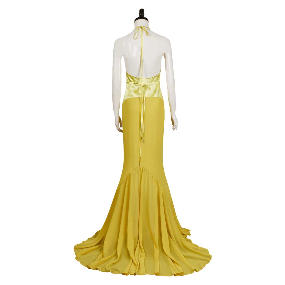 The Penguin (2024) Sofia Falcone Women Yellow Gown Outfits Halloween Carnival Cosplay Costume