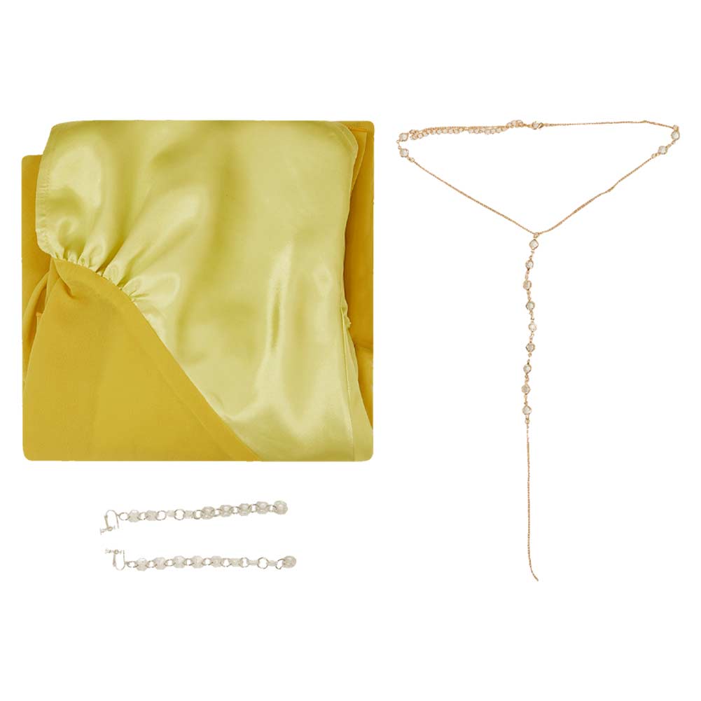 The Penguin (2024) Sofia Falcone Women Yellow Gown Outfits Halloween Carnival Cosplay Costume