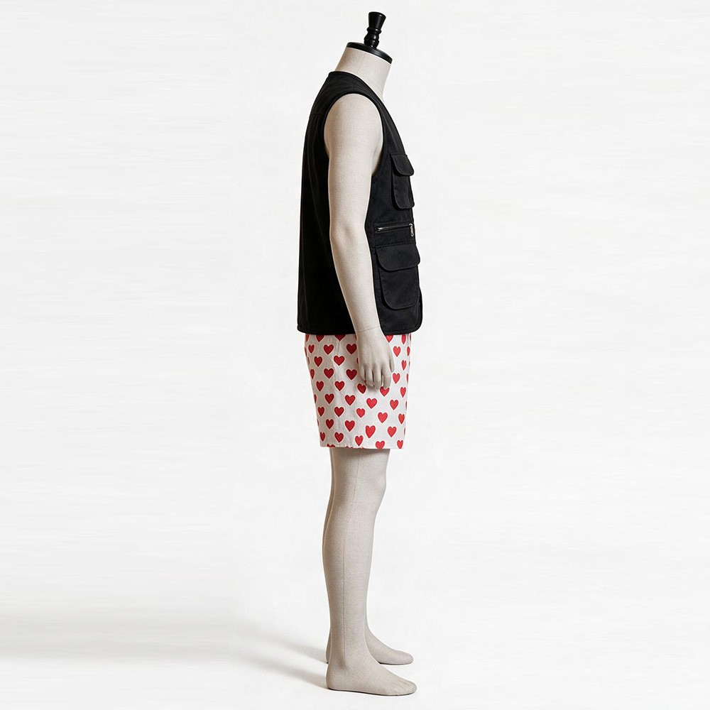 Dungeon Crawler Carl Carl Black Vest and Polka Dot Shorts Outfits Halloween Carnival Cosplay Costume