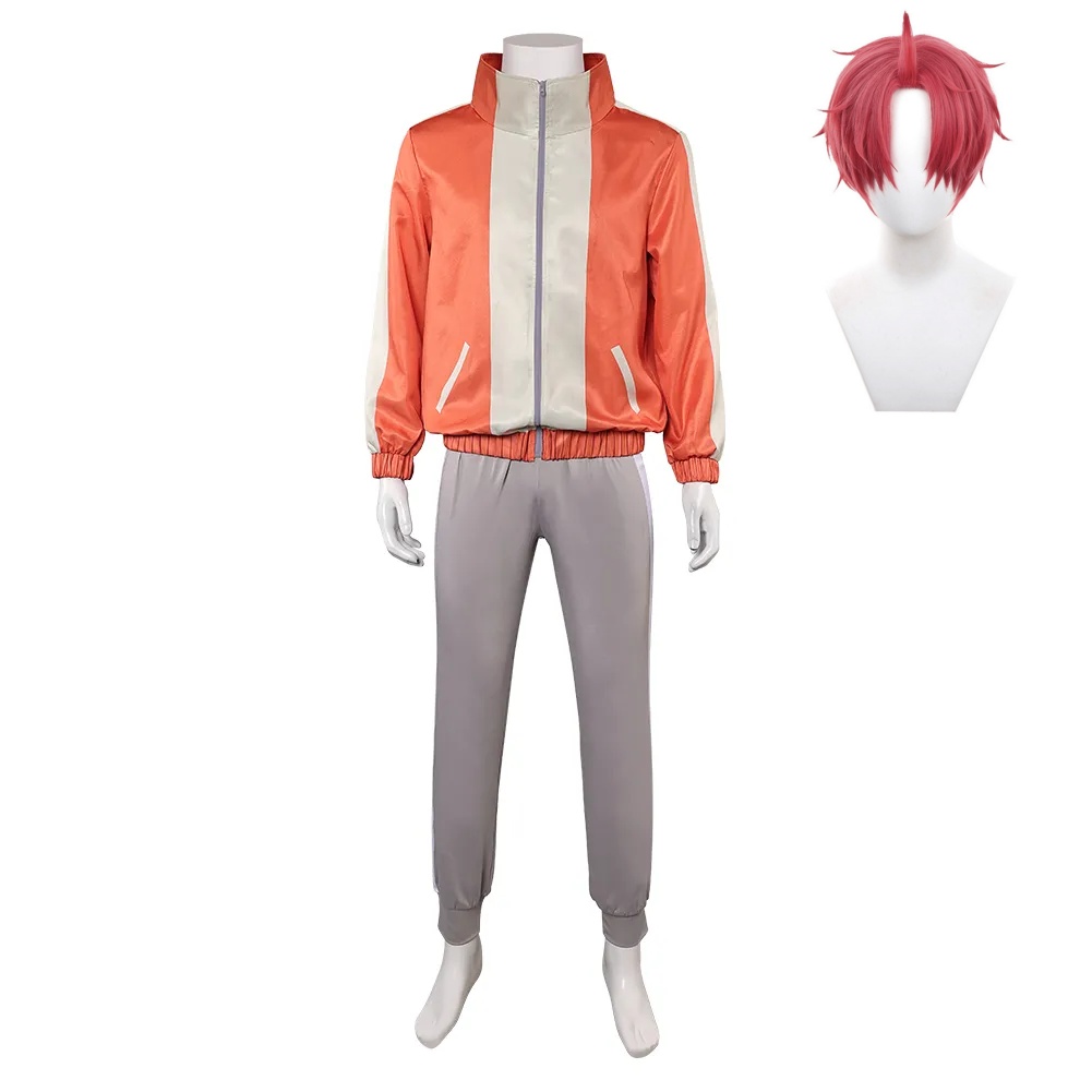 Dandadan Jiji Orange Outfits Halloween Carnival  Cosplay Costume