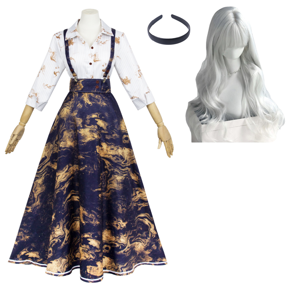 Clair Obscur：Expedition 33 Clea Women Blue Dress Outfits Halloween Carnival Cosplay Costume