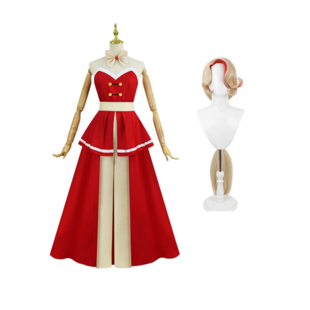 Hazbin Hotel 2 Charlie Morningstar Red Dress Trousers Outfit Halloween Carnival Cosplay Costume
