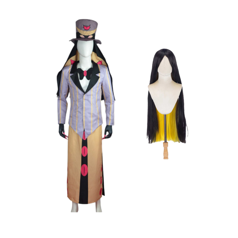 Hazbin Hotel Sir Pentious Brown Uniform With Hat Outfits Halloween Carnival Suit Cosplay Costume