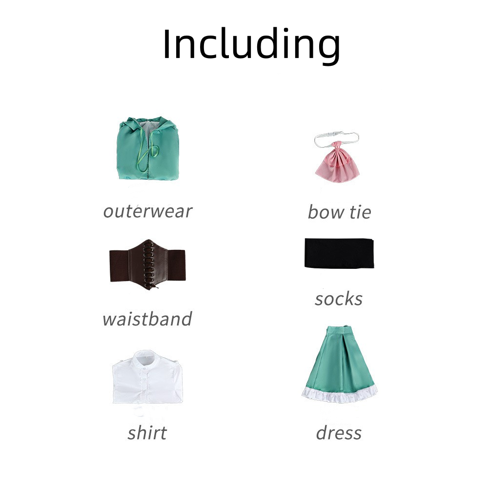 Season 4 Ram Women Green Outfit with Cape Outfits Halloween Carnival Cosplay Costume