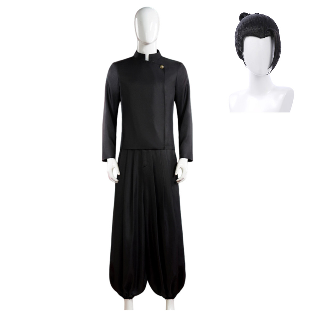 Suguru Geto Black Suit Outfits Halloween Carnival Cosplay Costume