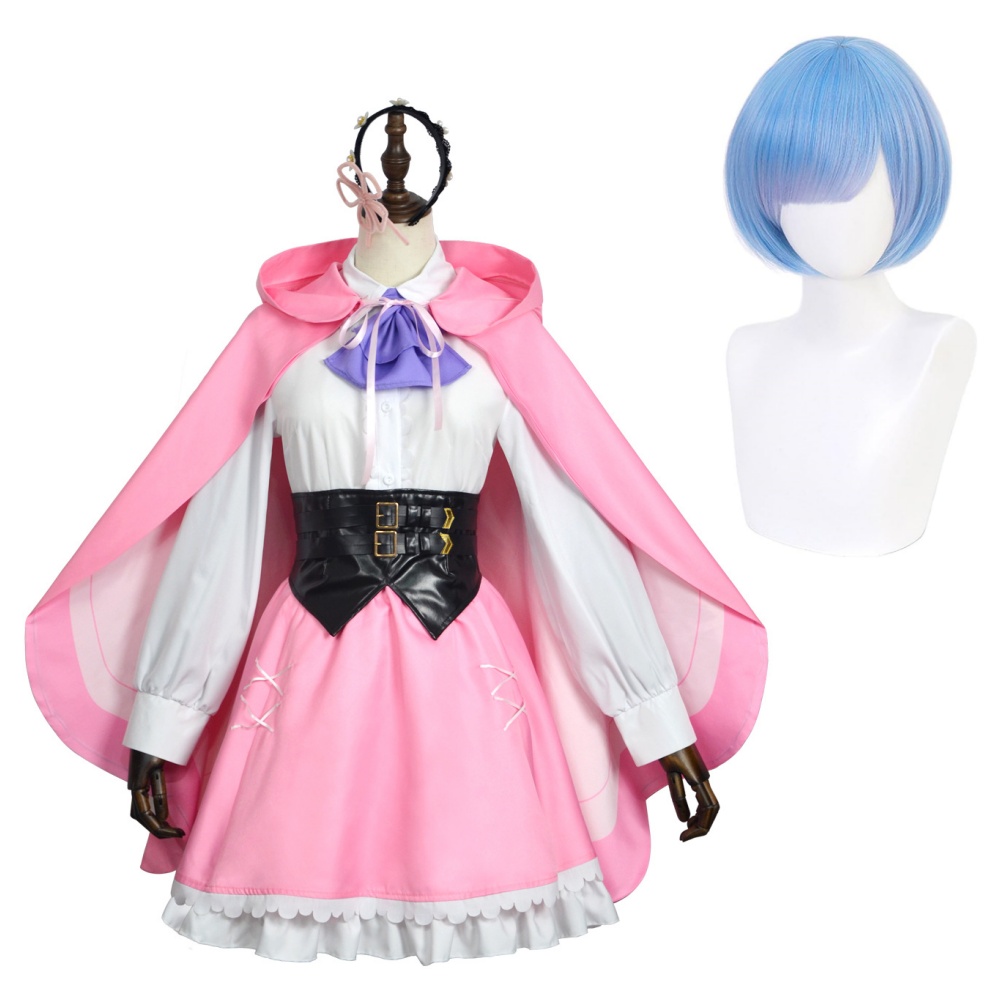 Season 4 Rem Pink Outfit Halloween Carnival Cosplay Costume