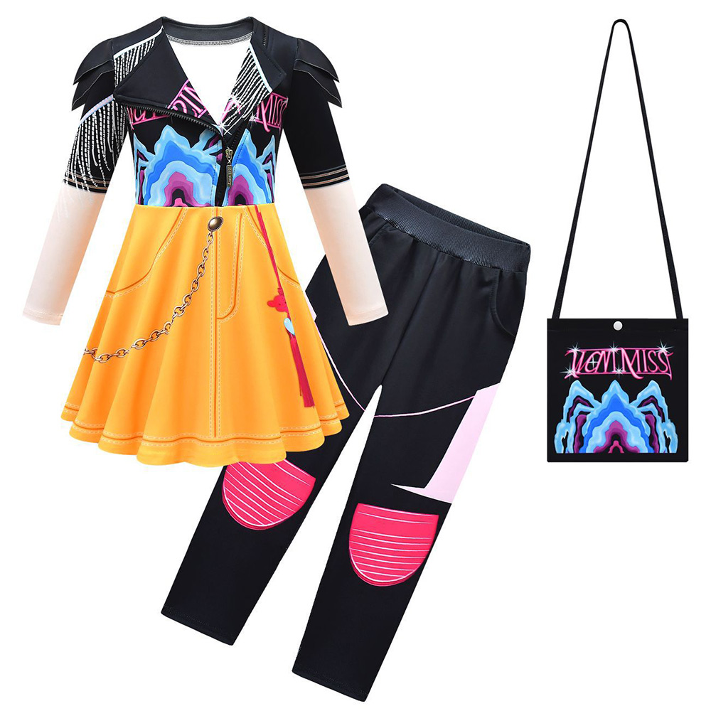 Kpop Demon Hunters Huntrix Kids Children Dress Pants Bag Set Halloween Carnival Party Cosplay Costume