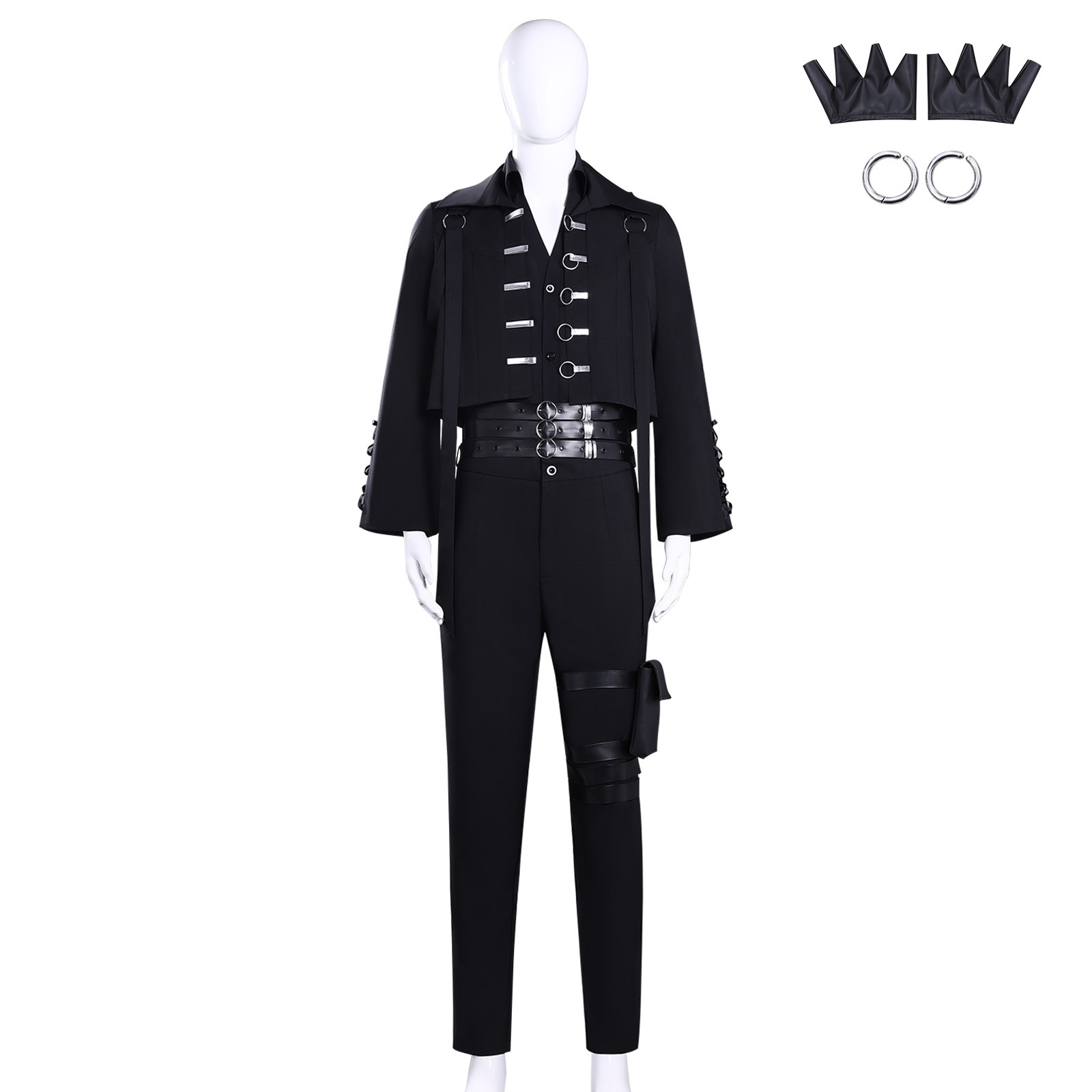 Tamon‘s B-Side Tamon Fukuhara Black Suit Outfits Halloween Carnival Cosplay Costume
