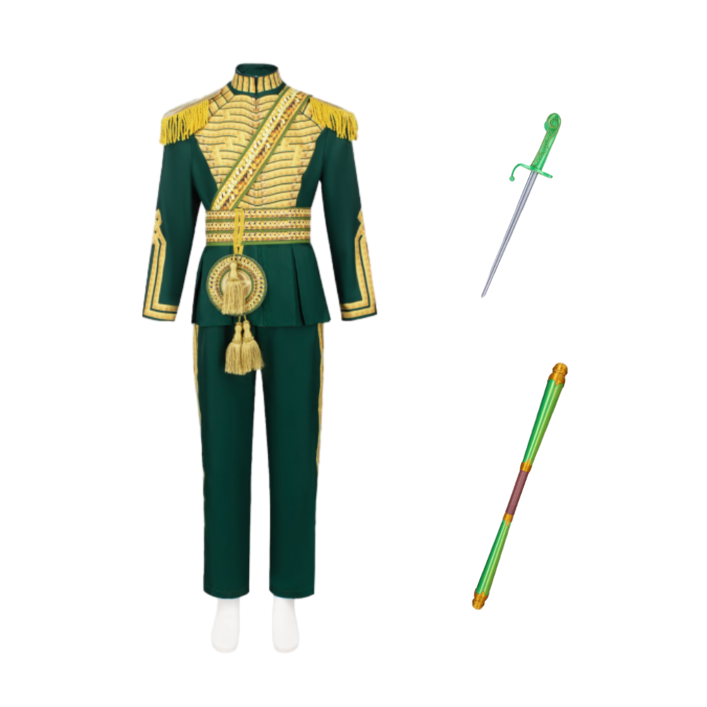 Wicked: For Good Fiyero Green Prince Outfit Halloween Carnival Cosplay Costume