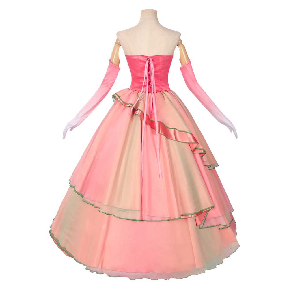 Wicked: For Good Glinda Thank Godness Pink Mesh Gown Ver 2 Halloween Carnival Party Cosplay Costume