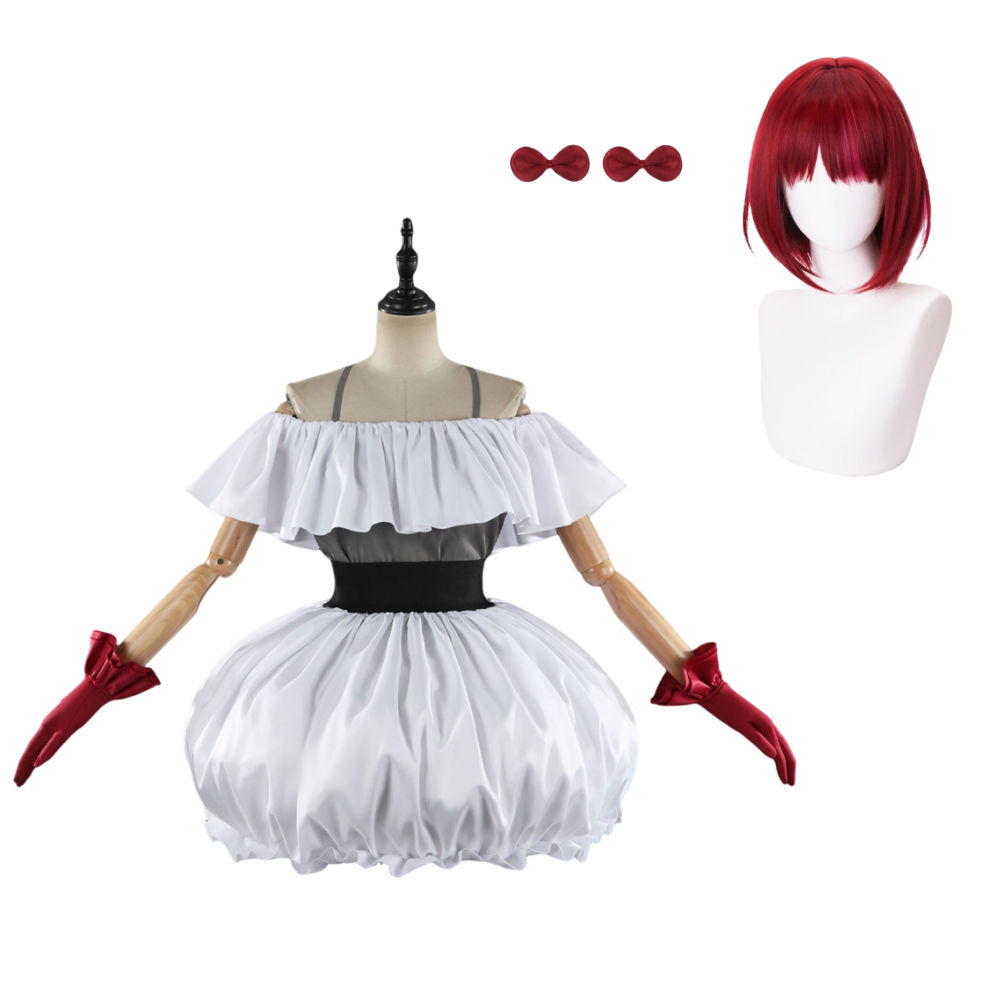 Oshi no Ko Kana Arima Women White Dress Outfits Halloween Carnival Cosplay Costume